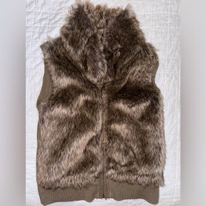 knit fur vest